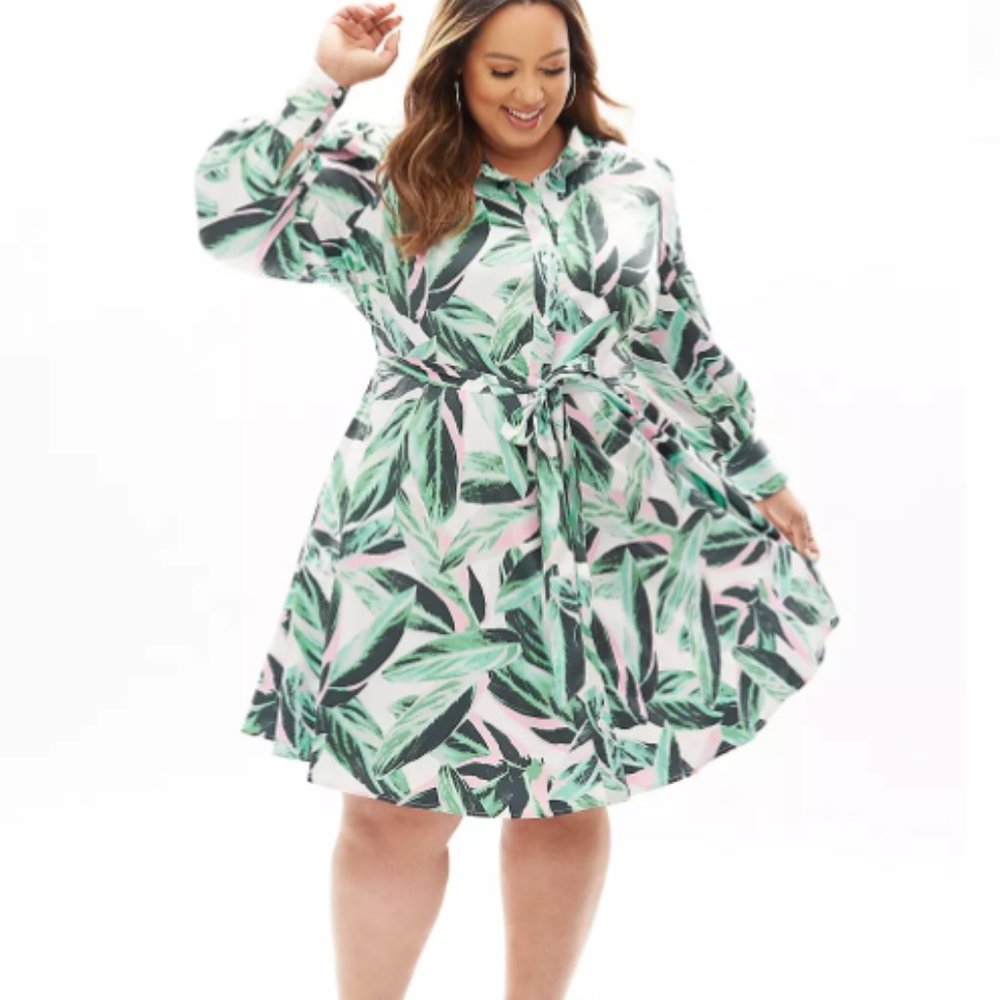 Beauticurve Fit & Flare Shirtdress 28W